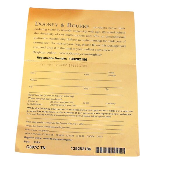 DOONEY & BOURKE 2 Letter Carrier AWL Leather Messenger Crossbody Bag - RETIRED - Picture 13 of 14